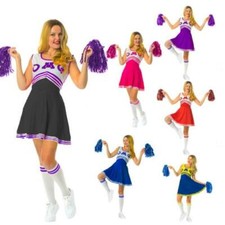  High School  Fancy Dress Costume Outfit With Pom Pom's Musical Girls