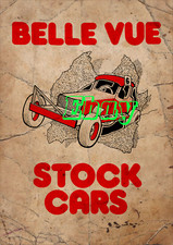 Belle Vue Stock Cars Aged vintage poster print