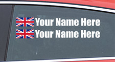 Race Car Drivers Personalized Name Sticker Rally Car Racing Car Stickers WHITE