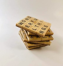 Set Of 6 Handmade Scrabble