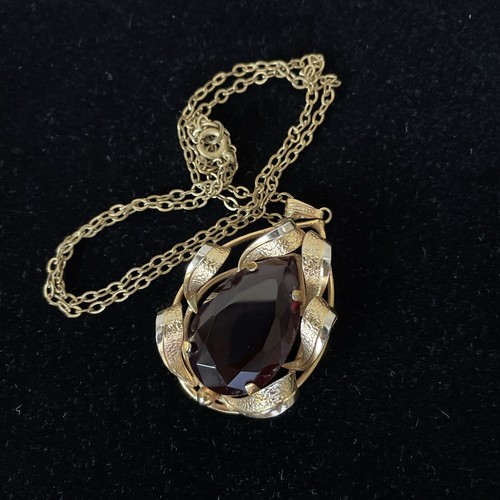 Vintage ruby red glass stone - red,