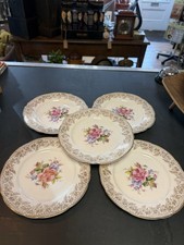 Set Of 5 Bone China Plates 