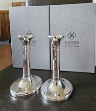 Carr's of Sheffield: Pair of Sterling Silver Richmond Candlestick - 16cm (6.5")