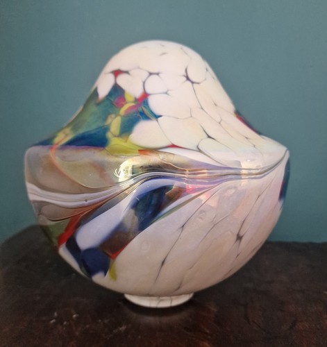 Vintage art glass abstract - vintage,