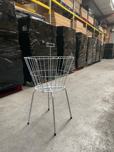 Round dump bin white shop - x,