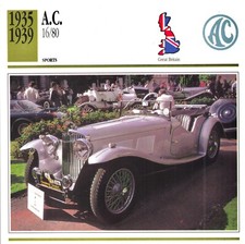 AC 16/80, 1935-1939. Classic