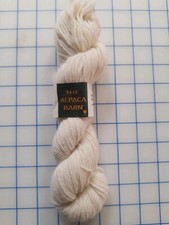 Alpaca wool yarn 100% white from my own herd DK 50g hank
