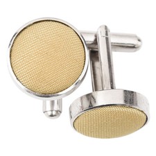 Mens Cufflinks Plain Shantung