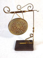 Dinner Gong on Wooden Base