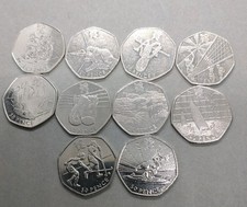 OLYMPIC JOBLOT 10 X 50p Coins