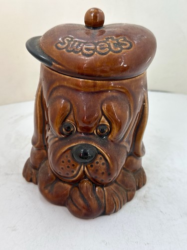 Vintage pottery dog - pottery,