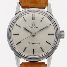 OMEGA Ladymatic WATCH Silver SS/leather AT