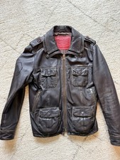 Superdry Premium Leather Mens Jacket Size M