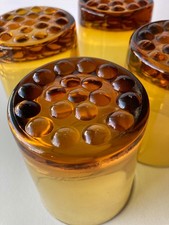 Set of four vintage amber