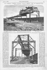 The Liverpool Overhead Electric Railway 2 x Antique Prints 1890