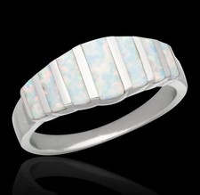 Exquisite White Fire Opal Ring