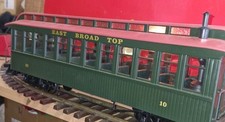 BACHMANN  HAULER EAST BROAD TOP  COACH CAR G SCALE GARDEN RAILWAY METAL WHEELS