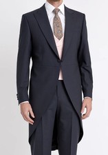 Hackett Men Navy Wool Mohair