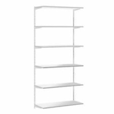 White Twin Slot Shelving Kit -