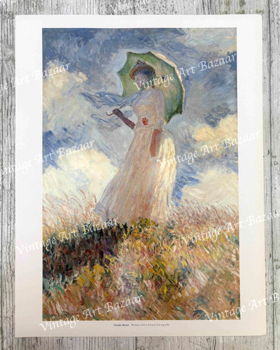 Woman with parasol - woman, facing