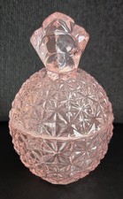 Pineapple Shaped Pink Vessel/Various Uses Jar 6" Tall with Lid