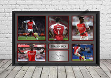 Bukayo Saka Arsenal FC Signed Photo Print Poster Football Memorabilia