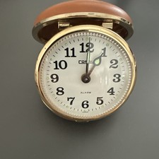 Vintage Linden Pocket Alarm with Round Case Coral