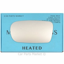 Left Passenger side Wing mirror glass for Mazda 323F 1994-98 heated (elec.adj)