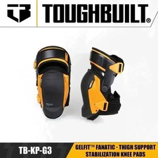 Toughbuilt TB-KP-G3 Gelfit™ Fanatic - Thigh Support Stabilization Knee Pads NEW