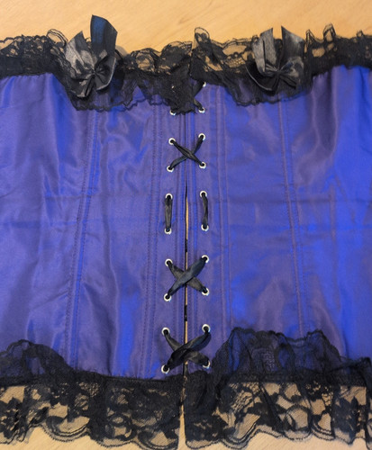 Ladies 5xl purple black - black, lace