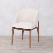 OATMEAL LINEN CARVER CHAIR