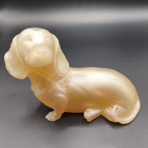 Resin dachshund sausage - resin, dog