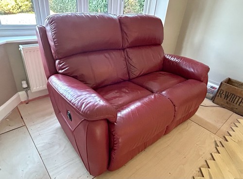 Leather sofa 2 x - leather,
