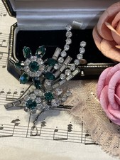 Layered Rhinestone Brooch