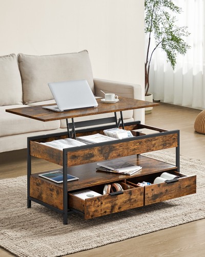 Vasagle lift top coffee table - coffee,