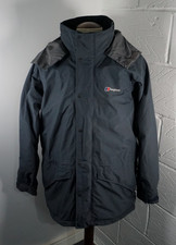 Mens Berghaus Goretex Dark Grey Hooded Waterproof Jacket - Size Medium