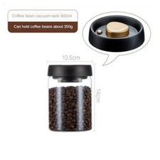 Kitchen Vacuum Sealed Coffee Beans Tank Glass Airtight Container Storage Jar UK