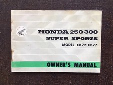Honda 250/300 CB72/CB77 Genuine Owners Manual Jun 1966