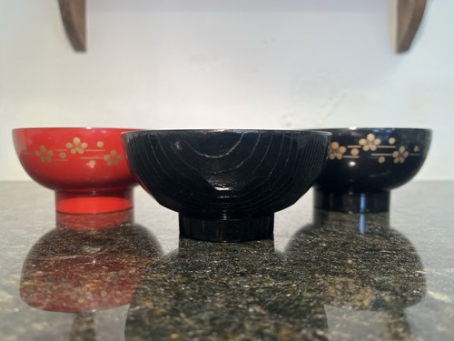 Set three japanese lacquer - of,