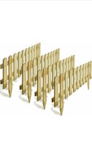 4Pcs Wooden Picket Fence