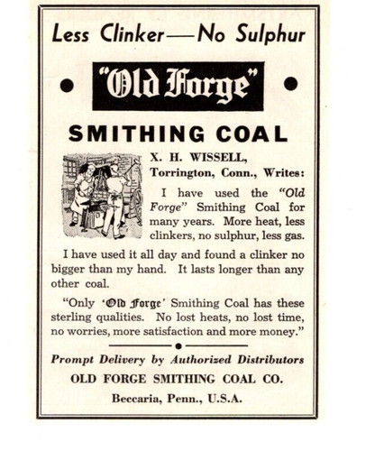 1941 old forge smithing coal - forge,