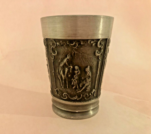 Vintage rein zinn embossed - zinn,