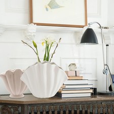 Shell Ceramic Vase Dried