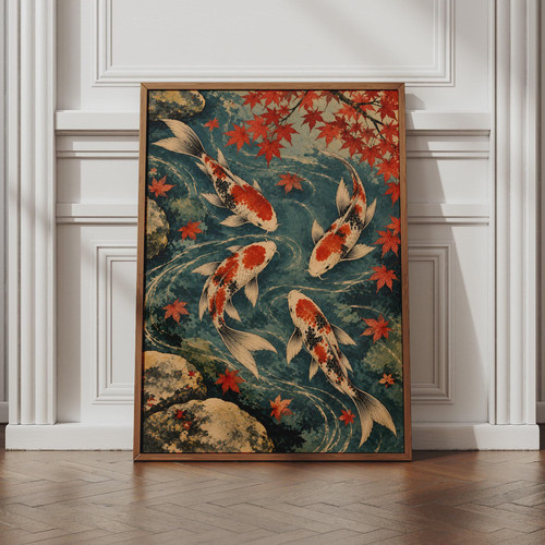 Koi fish poster japanese - fish,