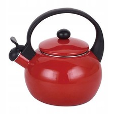 Red Enamel Kettle 2.2l Whistle