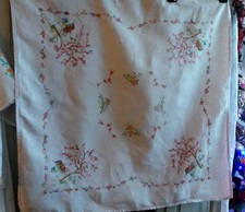 Vintage Embroidered Tablecloth
