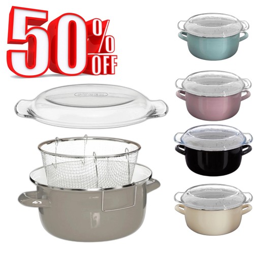 Chip pan retro - enamel, steel