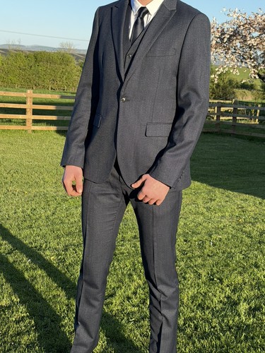 Top man blue wool blend - wool, suit