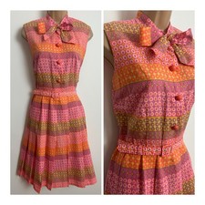 Vintage 60s Pink Orange &