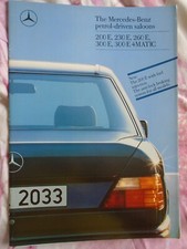 Mercedes 200E, 230E, 260E, 300E, 300E 4 Matic Petrol brochure Sep 1988 UK market